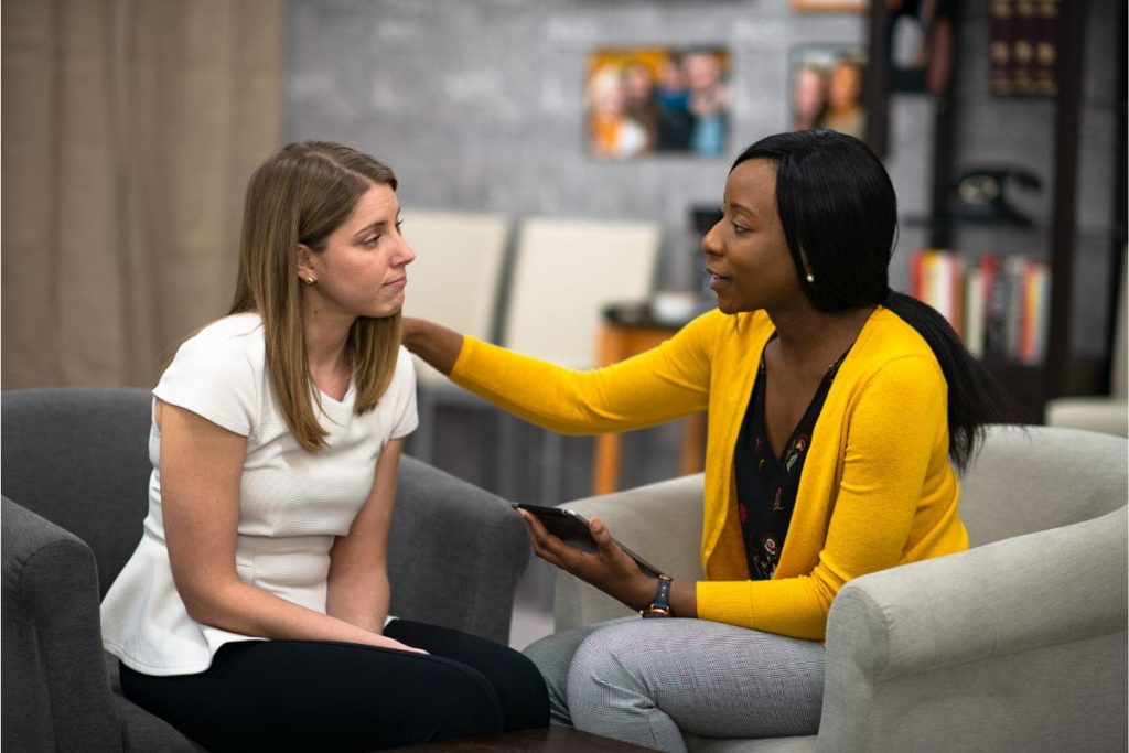 client in an internal family systems (IFS) therapy session in Scottsdale